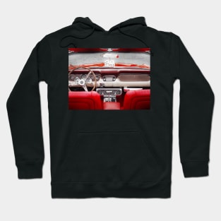 US American classic car 1965 mustang convertible interior Hoodie